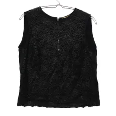 SAINT LAURENT PARIS サンローランパリ ブラウス レーストップス ノースリーブ プルオーバー ブラック 38【M】 レディース 【中古】のサムネイル