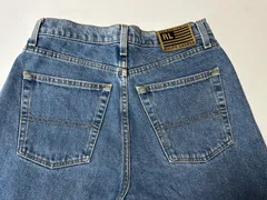 POLO JEANS CO. Y2K ラルフ 星条旗タブ  革パッチ メキシコ製 ゆるストレート デニムパンツ 31×32【古着】ME6044IKE【匿名配送】のサムネイル
