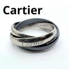 Cartier カルティエ トリニティリング Au750 セラミック 60 - メルカリ