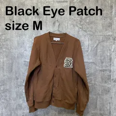 【T-1563】Black Eye Patch ブラックアイパッチ ロゴワッペン スウェットカーディガン ブラウン 茶 M ストリート 裏毛 ワーク アメカジ 羽織り 古着のサムネイル
