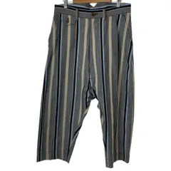 【中古】　Vivienne Westwood　スラックス　クロップド　ジップフライ　サルエル　ストライプ　古着　/4304のサムネイル