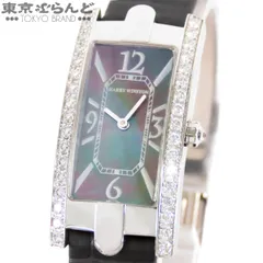 ハリーウィンストン HARRY WINSTON HWアヴェニューC ダイヤモンドベゼル 330LQW ブラックシェル K18WG レザー 腕時計 レディース クォーツ 101849452のサムネイル