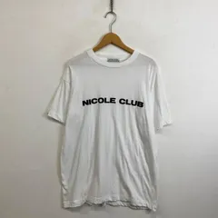 Nicole Club ニコルクラブ 半袖 Tシャツ カットソー フロント ロゴ プリント コットン ホワイト系 F343のサムネイル