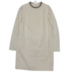 美品】サンローラン ワンピース 長袖レース - メルカリ