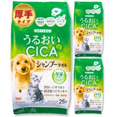 [국산 두꺼운] 개 샴푸 타올 샴푸 시트 고양이 애완 동물 일본제 [핥아도 안심 · 탈취] 30 매 × 3 팩 EaseLiving 바디 시트 몸 뿌린 식물 유래 저자극 보습