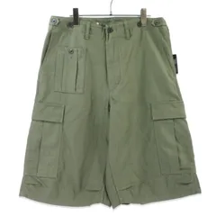 未使用 Nigel Cabourn ナイジェルケーボン ARMY CARGO SHORT 80520051012 アーミーカーゴショーツ バックサテン グリーン 34  99001121のサムネイル