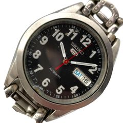 稼働 SEIKO 5 自動巻き 7S26-0440 デイデイト 黒文字盤 裏スケ - メルカリ