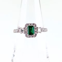 濃厚 天然エメラルド 1.731ct EMERALD プラチナ リング - メルカリ