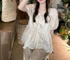 新品タグ付き】euw sheer tuck top シアー 半袖 チュール - メルカリ