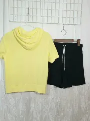(3点セット)フレンチテリー素材 フードジップアップ フレンチテリー ハーフパンツ 計3枚まとめ