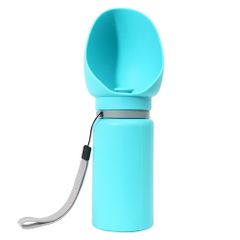 애완 동물 물병 550ml 개 고양이 용 산책에 최적 경량 실리콘 제 접이식 휴대 급수 병 누출 방지 컴팩트 설계 AM220933