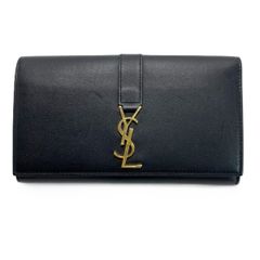 サンローランパリ) YSLラインラージ フラップウォレット 二つ折り長