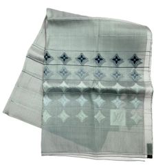 LOUIS VUITTON 루이비통 레이스 스톨 모노그램 무늬 실크 70x180cm 그레이 스톨 스카프