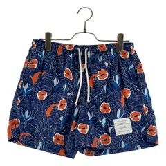 【美品】  THOM BROWNE / トムブラウン | 総柄 ドローストリング スイムウェア ショートパンツ ショーツ | 1 | ネイビー | メンズ