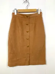 PROPORTION プロポーション ボディドレッシング 121-6120001 フロントボタンタイト スカート size2/茶 ■■レディースのサムネイル