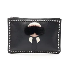 フェンディ FENDI セカンドバッグ クラッチバッグ KARLITO ブラック レザー KARLITO スタッズ クラッチバッグ メンズ Used Aのサムネイル