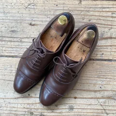【メンテナンス済み】a piece of craftsman ア ピース オブ クラフツマン パンチドキャップトゥ 7.5 ダークブラウンのサムネイル
