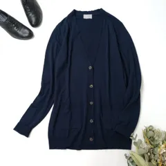 MARGARET HOWELL × JOHN SMEDLEY マーガレットハウエル ジョンス メドレー ニットカーディガン Vネック ウール 毛 100％ /26Aのサムネイル