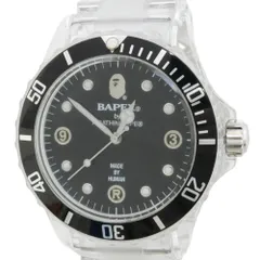 A BATHING APE アベイシングエイプ BAPEX CLEAR WATCH ベイペックス クリアウォッチ クオーツ 腕時計 クリア系【中古】のサムネイル
