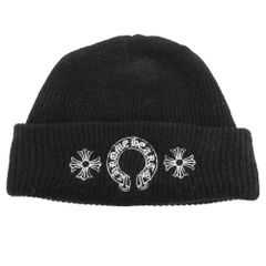 CHROME HEARTS ニット帽 ビーニー ブラック - メルカリ