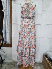 マーキュリーデュオ 花柄アメスリラッフルワンピース PNK M 美品