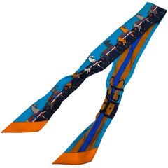 エルメス HERMES ツイリー 大調教術 シルクスカーフ ブルー 64A - メルカリ