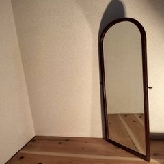 秋田木工】ウォールミラー 曲げ木 木製 姿見 壁掛け - メルカリ
