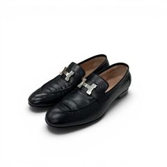 HERMES モカシンパリ ブラック 37.5 - メルカリ