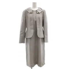 ピエールカルダン Pierre Cardin ワンピース ロング丈 40 グレー ボレロ風 一体型 ラウンドネック 長袖 絹 シルク /SXのサムネイル