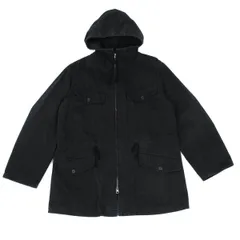 ワイズフォーメンY's for men コットンポケットデザインフーデッドダブルジップジャケット 黒Lのサムネイル