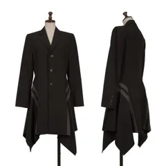 ジャンポールゴルチエファムJean Paul GAULTIER FEMME ウールニットラインフレアロングジャケット 黒40のサムネイル