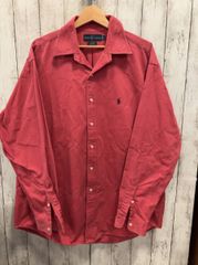 POLO ラルフローレン 長袖シャツ ボタンダウン ワインレッド ポニー