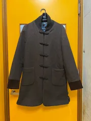 Y【Y11-34】☆ glamb　Sサイズ　メルトンチャイナコート　茶色のサムネイル