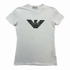 エンポリオアルマーニ Tシャツ 半袖 レディース M ホワイト クルーネック 日本製 ストレッチ素材 イーグル カジュアルのサムネイル
