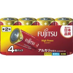 후지쯔 High Power 알칼리 건전지 단 2형 1.5V 4개 팩 일본제 LR14FH 4S