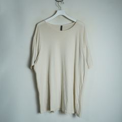 KAZUYUKI KUMAGAI 카즈유키쿠마가이 ATTACHMENT 어태치먼트 프레스카 천축 컷소우 T셔츠 KJ02-012 베이지 사이즈 3 3742Q4