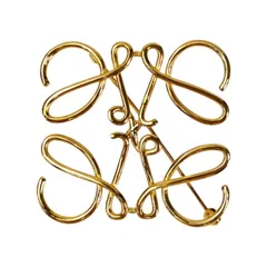LOEWE ロエベ アナグラム ブローチ ゴールド 管理番号：11457のサムネイル