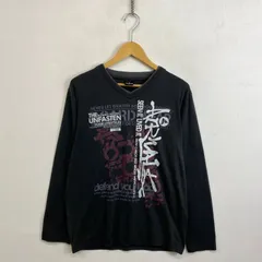 AIR WALK エアウォーク ロングスリーブ Tシャツ 長袖 カットソー Vネック Y2K 平成 ブラック M F364のサムネイル