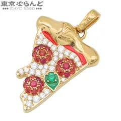 ルイヴィトン LOUIS VUITTON チャーム･LV ピザ ミディアム M03128 ゴールドxマルチカラー メタル ラインストーン ペンダントトップ ユニセックス 101844157のサムネイル