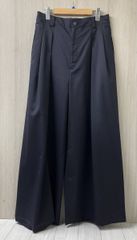 MAISON SPECIAL ウールシャンブレー ワイドショーツ 黒 タグ付美品