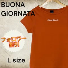 06121　BUONA GIORNATA　ボナジョルナータ　半袖Ｔシャツ　オレンジ　橙色　Ｌサイズのサムネイル