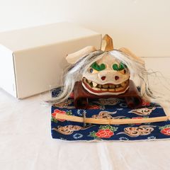 加賀 獅子頭 木製木彫り 千慶 外箱付き おまけ付き - メルカリ