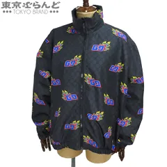 グッチ GUCCI GGロゴ ブルゾン 770827 ブラックxブルー GGナイロン フード付き トップス メンズ 101837452のサムネイル