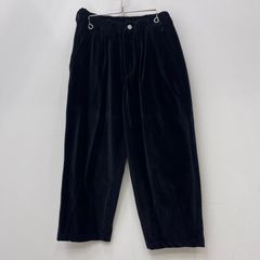 susuri タピールパンツ コーデュロイ ゆったり ロングベルト 黒 0