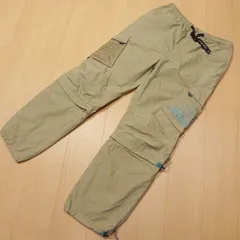 ^961★ 90s 00s PIKO ピコ 65/35 カーゴパンツ 2way ワイド アウトドア メンズ ベージュ系 XL 古着 オールドのサムネイル