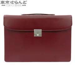 ヴァレクストラ Valextra ブリーフケース ボルドー シルバー金具 カーフ ビジネスバッグ ハンドバッグ メンズ 101855331のサムネイル