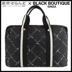 シャネル CHANEL 旧トラベルライン ブリーフケース ブラックxホワイト シルバー金具 ナイロン 5番台 PCケース ビジネスバッグ ユニセックス 101874065のサムネイル