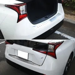 送料無料 トヨタ TOYOTA プリウス Prius 50系 後期 2019年式対応 リアバンパープロテクター 304ステンレス製 1点セット 貼り付け式 外装リアガード キズ防止 汚れ対策 荷物積み下ろし時の擦れ対策 車体保護 光沢アップ 専用設計 簡単装着のサムネイル