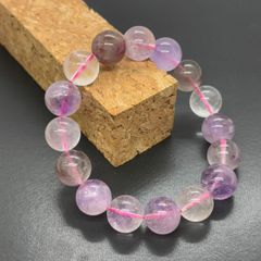 ブレスレット】ピンクフローライト3A 約11〜11.5mm 希少カラー天然石 
