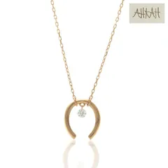 AHKAH ハッピー ネックレス LN0023010100 ダイヤモンド 0.03ct イエローゴールド K18 馬蹄 ホースシュー 美品 箱保付 アーカー ◆送料込◆質屋-12100のサムネイル